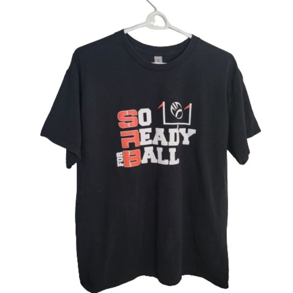Gildan Graphic Tee So Ready For Football Short Sleeve Crew Neck Black Large - Picture 2 of 9